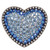 Heart shape Floral Engraved Buckle Adorned with Austrian Rhinestones - Sapphire Heart shape Floral Engraved Buckle Adorned with Austrian Rhinestones - Sapphire