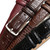 Men's Brushed Nickel Buckle Genuine Leather Alligator Embossed Dress Belt 1-3/8"(35mm) Wide