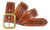 3877 Antique Bass Buckle Vintage Embossed Full Grain Leather Belt 1-1/2"(38mm) Wide 3877 Antique Bass Buckle Vintage Embossed Full Grain Leather Belt 1-1/2"(38mm) Wide