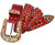 35116 Rhinestone Belt Fashion Western Bling Crystal Genuine Leather Belt 1-3/8"(35mm) Wide