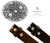 1310 Timeless Tranquility Austrian Crystal Adorned Floral Buckle Genuine Full Grain Leather Belt 1-1/2"(38mm) Wide