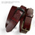 1055 Classic Burgundy Belt Genuine Full Grain Leather Casual Jean Belt 1-1/2"(38mm) Wide