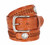 9181 Western Scorpion X Hand Woven Genuine Full Grain Leather Belt with Indian and Buffalo Conchos 1-1/2"(38mm) Wide