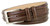 3572 Border Raised Lines Center Stitched Genuine Office Dress Leather Belt 1-3/8" (35mm) Wide
