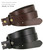 BS1050-35 Genuine Full Grain Leather Belt Strap with Snaps on 1-3/8"(35mm) Wide