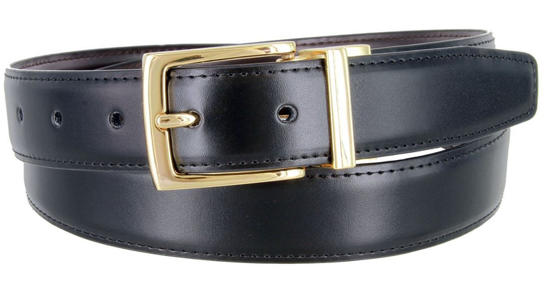 2994 Reversible Genuine Leather Dress Belt 1-1/8"(30mm) Wide