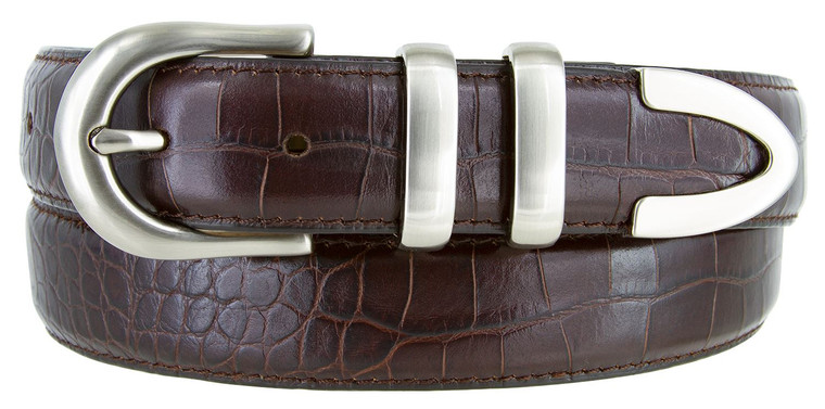 3060 Italian Calfskin Genuine Leather Designer Dress Belt 1-1/8"(30mm) Wide