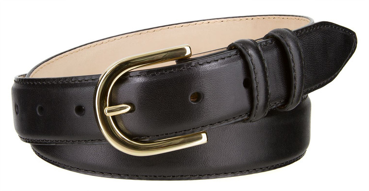4041 Women's Dress Calfskin Leather Belt 1-1/8"(30mm) Wide