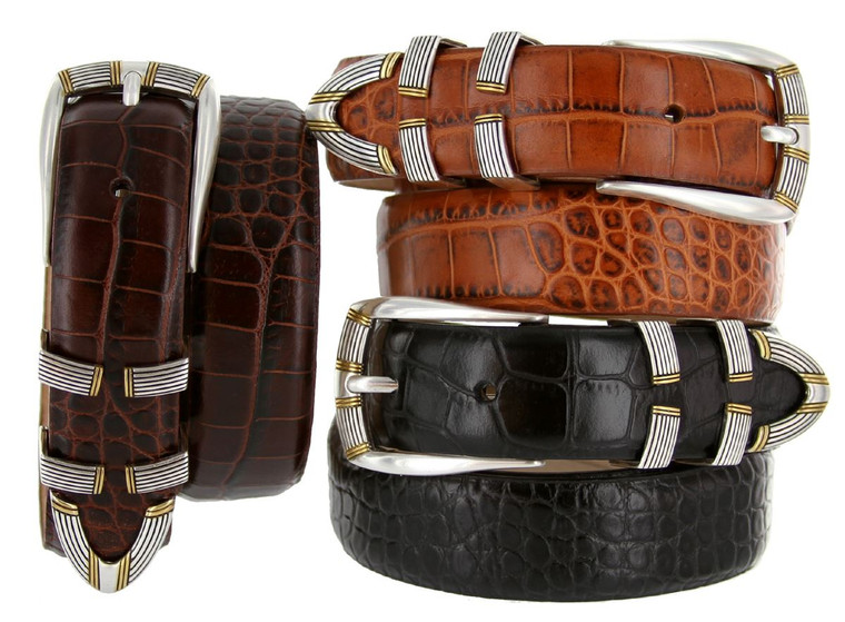 4531 Fullerton Italian Calfskin Leather Belt 1-1/8"(30mm) Wide