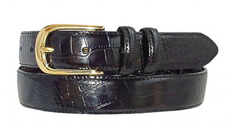 1478 Italian Calfskin Embossed Leather Dress Belt 1-1/8"(30mm) Wide