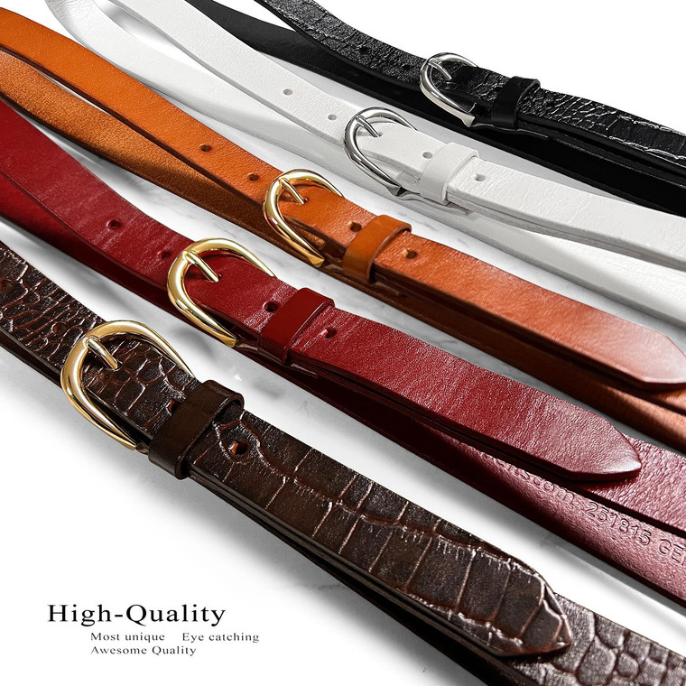 251815 Women's Dress Belts 100% One Piece Full Grain Genuine Leather Casual Belt 1"(25mm) wide