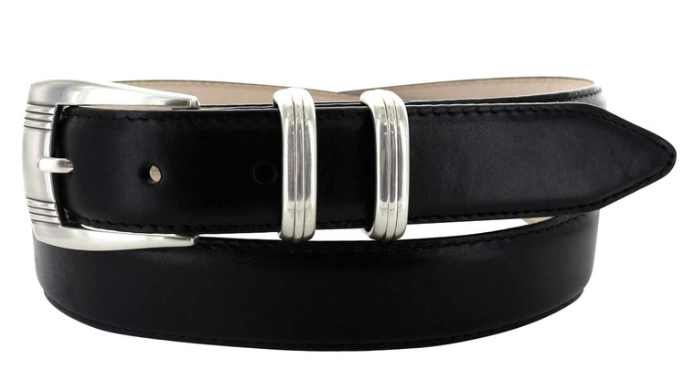 1543 Italian Calfskin Leather Dress Belt 1-1/8"(30mm) Wide