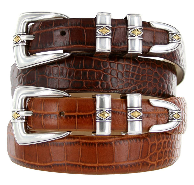 2094 Calfskin Genuine Leather Designer Dress Belt (24/29) Taper