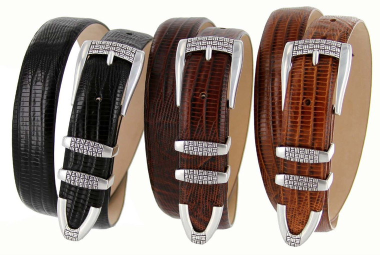 8122 Italian Calfskin Genuine Leather Designer Golf Dress Belt 1-1/8"(30mm) Wide