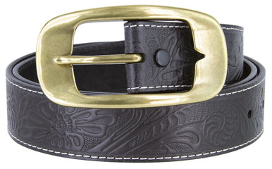 新品 RRL Floral Embossed Garrison Belt FLORAL EMBOSSED GARRISON BELT | BELT | STORE | METAL JACKET
