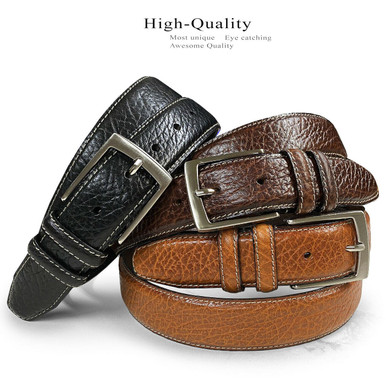 3290 Bison Belt Genuine Leather Casual Dress Belt 1-3/8(35mm) Wide 