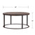 36" Natural And Brown Reclaimed Wood And Metal Round Coffee Table N270-402119