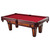 7 Ft Pool Table with Red Burgundy Wool Top and Fringe Drop Pockets Q280-FC7FTR1067