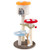 Cute Mushroom Cat Tree with Sisal Scratching Posts Top Condo and Padded Platforms-Multicolor B593-PV10268