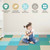 58 Inch Toddler Foam Play Mat Baby Folding Activity Floor Mat-Light Blue - Color: Light Blue D681-SP37335LB