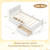 Twin Size Sleigh Bed with 2 Storage Drawers Wood Platform Bed Frame-White - Color: White - Size: Tw D681-HU11230WH-T