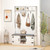 4-in-1 68.5 Inch Tall Coat Rack with Cushioned Bench and Shoe Storage-White - Color: White D681-JV12617WH+