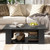 Costway Large 36/41 Inch 2-tier Wooden Modern Coffee Table with Storage Shelf-Black - Color: Black D681-Walmart_JV11936DK_copy