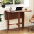 Foldable Dining Table for 2-4 People with Rubber Wood Legs for Small Space-Walnut - Color: Walnut D681-KC58821WN