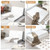 4 Inch Tri-fold Cooling Gel Memory Foam Mattress-Queen Size - Color: White - Size: Queen Size D681-HU10392-L