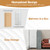 4 Inch Tri-fold Cooling Gel Memory Foam Mattress-Queen Size - Color: White - Size: Queen Size D681-HU10392-L