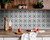 4" X 4" Charcoal And White Scroll Peel And Stick Removable Tiles N270-390868