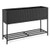 Raised Wicker Garden Bed with Storage Shelf and Removable Liner-Black B593-HW72720color