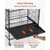 Bird Cage, 36.6 x 22.8 x 59.5 inch, Flat Top, Wrought Iron Bird Flight Cage with Perches, Slide-Out E415-YTSNL3723INCY8MD9001V0