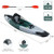 Sit-on-Top Fishing Kayak Boat With Fishing Rod Holders and Paddle-Gray - Color: Gray D681-SP37771GN