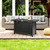 42 Inch 60 000 BTU Rectangular Propane Fire Pit Table with Waterproof Cover - Color: Black D681-OP70370