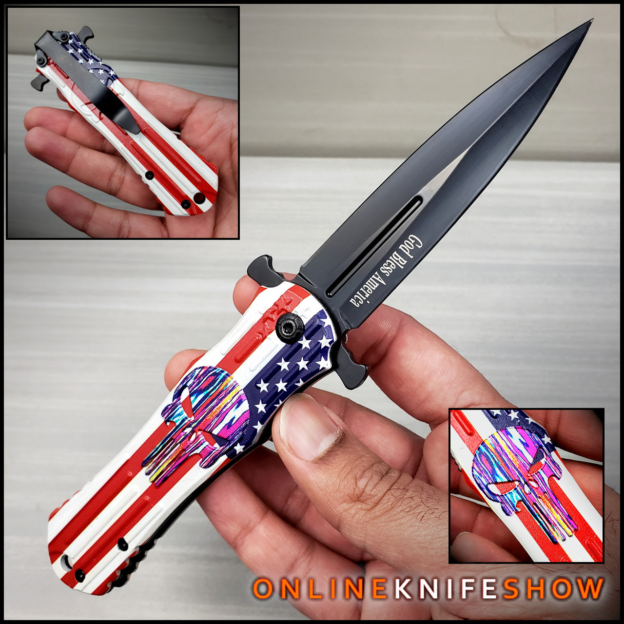 Tac Force Rainbow Titanium Speedster Assisted Opening Pocket Knife