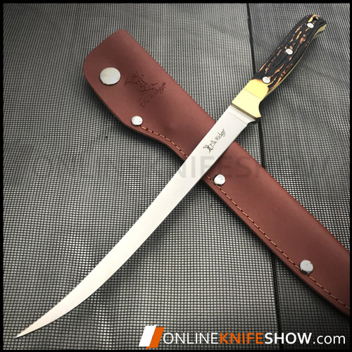 Elk Ridge Knives - 12inch Wood Handle Fish Fillet Knife