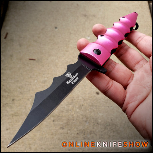 se-998pk-pink-snake-eye-folding-pocket-knife