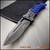 8in Ballistic Blue Military Tactical Spring Assisted Opening Knife Folding Pocket Blade