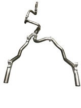 Toyota Landcruiser VDJ79 Series Single Cab Ute performance exhaust with dual left and right hand side tailpipes manufactured in 409 grade stainless steel 