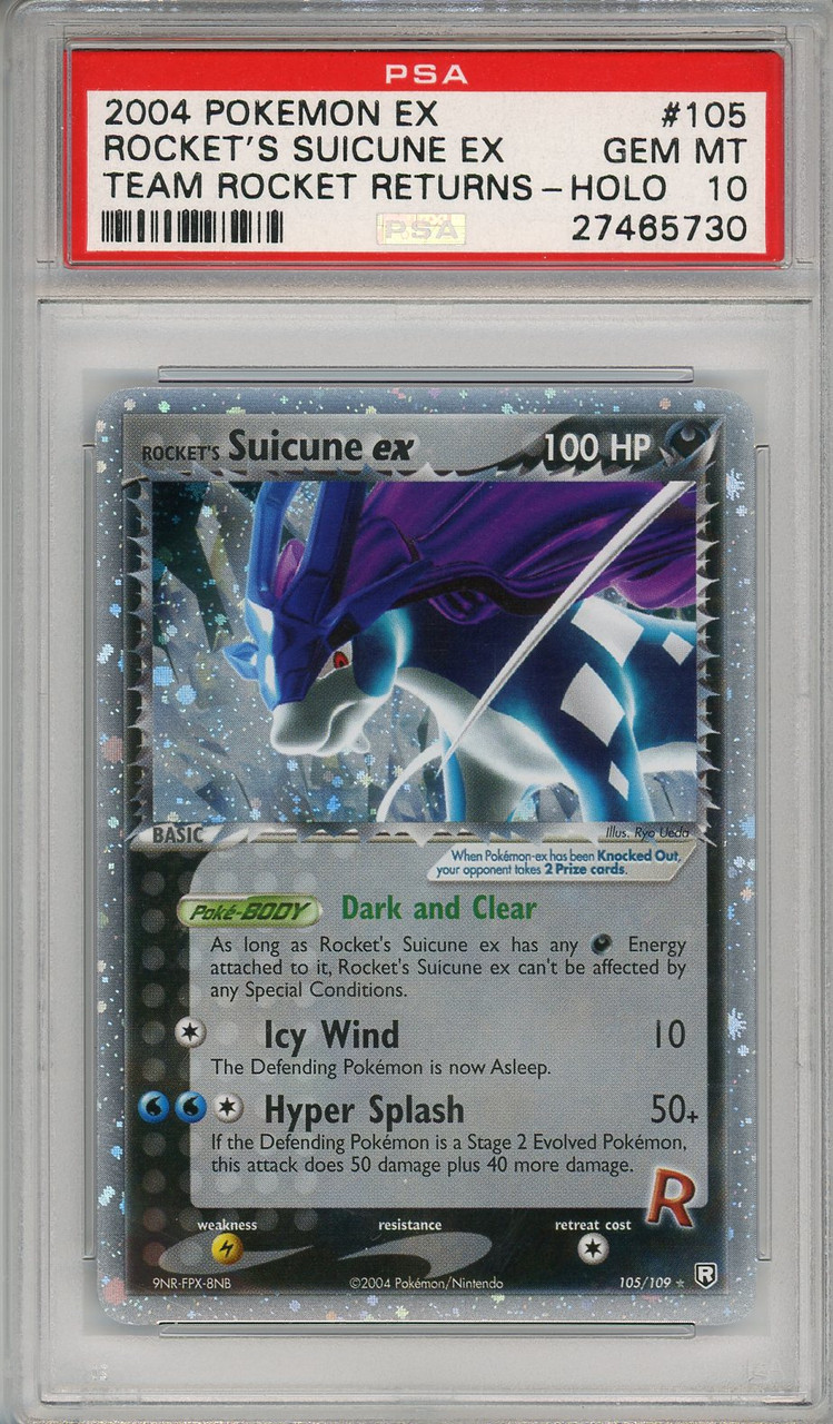 Rocket's Suicune EX (105) - Team Rocket Returns - PSA 10 - Forge
