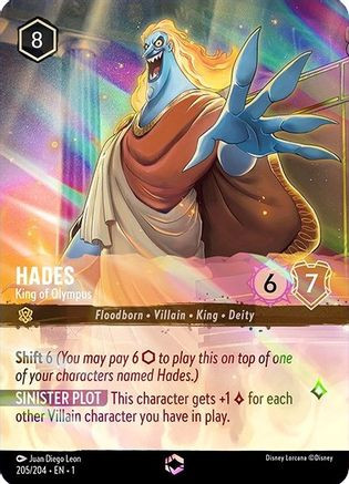 Hades - King of Olympus (Enchanted) (205/204) Holofoil - Forge and