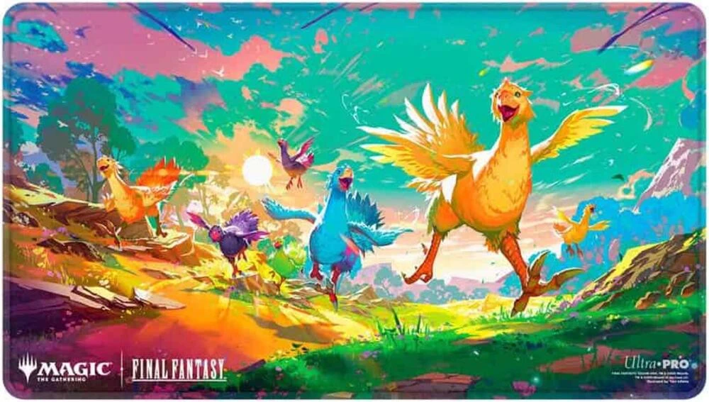 final fantasy mtg playmat ultra pro - x Universes Beyond Clive, First Shield of Rosaria/Summon Ifrit Double-Sided for Magic: The Gathering slip rubber backing to keep the playmat from shifting during use Ultra Pro Holofoil Playmat: Final