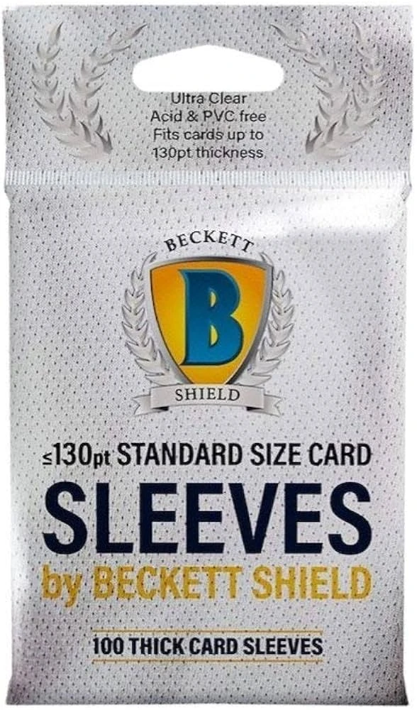 130pt card sleeves Platinum Protectors Thick Penny for up to Thicker Cards Jersey and Patch Cards (500 Pack) : Toys & Games Standard Thick Card Sleeves Card Sleeves by Beckett Shield The important first layer of protection that goes directly over your thick standard size cards UVBLOC 130pt One Touch Card