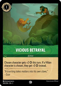 Vicious Betrayal (100/204) - Disney Lorcana card
