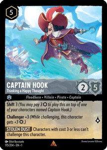Captain Hook - Thinking a Happy Thought (175/204) Cold Foil Captain Hook - Thinking a Happy Thought (175/204) Cold Foil
