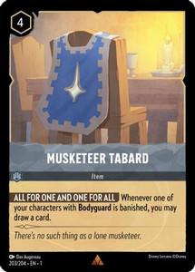 Musketeer Tabard (203/204) - Disney Lorcana card