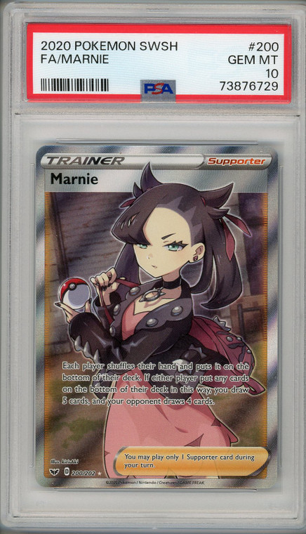 Marnie Full Art (#200) - Sword & Shield - PSA 10