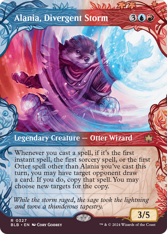 Alania, Divergent Storm (BLB-327) - Bloomburrow: (Showcase) Foil