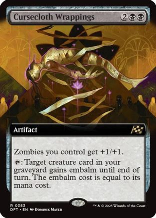 Cursecloth Wrappings (Extended Art) (Foil) [DFT-0383F]